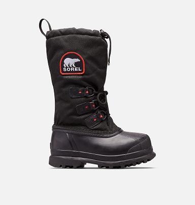 Sorel Glacier Boots UK - Womens Snow Boots Black,Red (UK6921073)